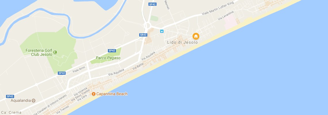 mapa Apartmny Minerva, Lido di Jesolo