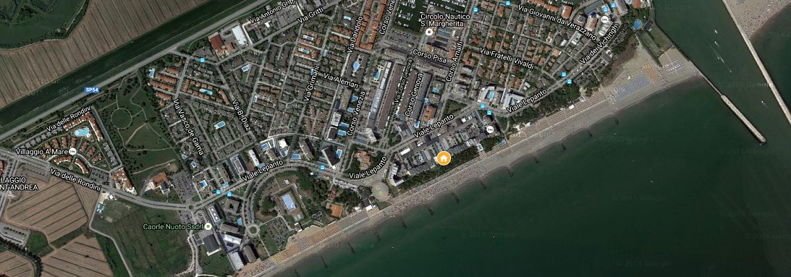 mapa Apartmny Miramare, Porto Santa Margherita