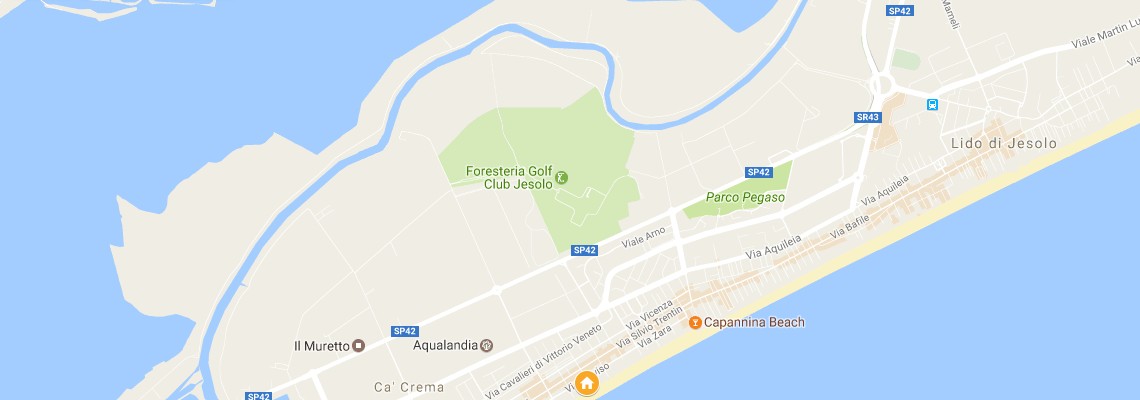 mapa Hotel Monaco & Quisisana, Lido di Jesolo