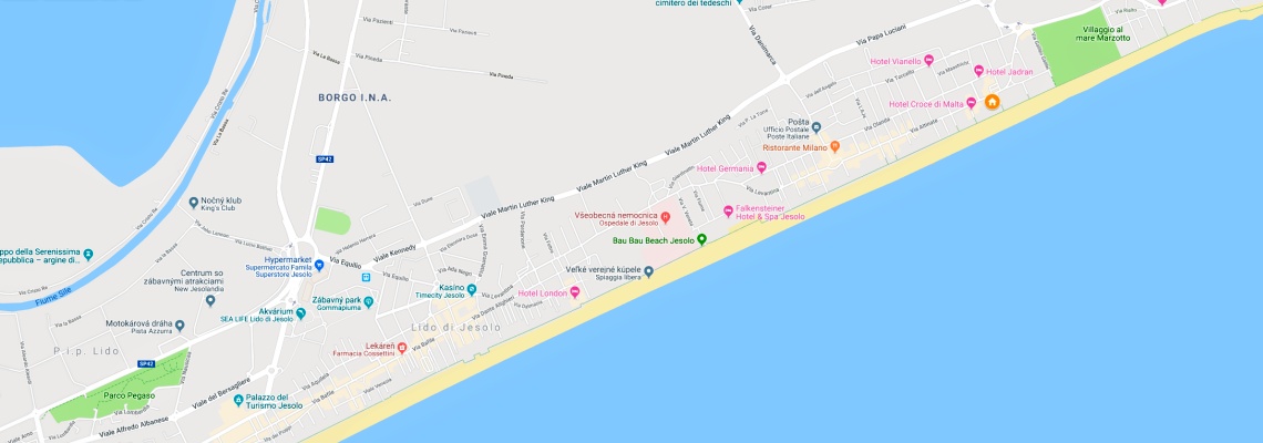 mapa Rezidencia Nautilus, Lido di Jesolo