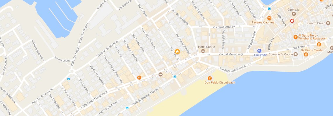 mapa Rezidencia Ninfea, Caorle