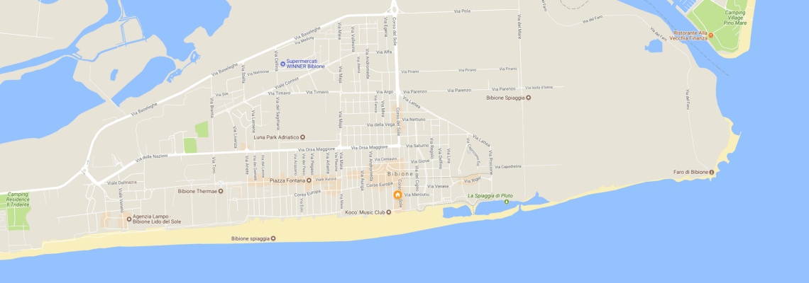 mapa Aparthotel Olimpia, Bibione