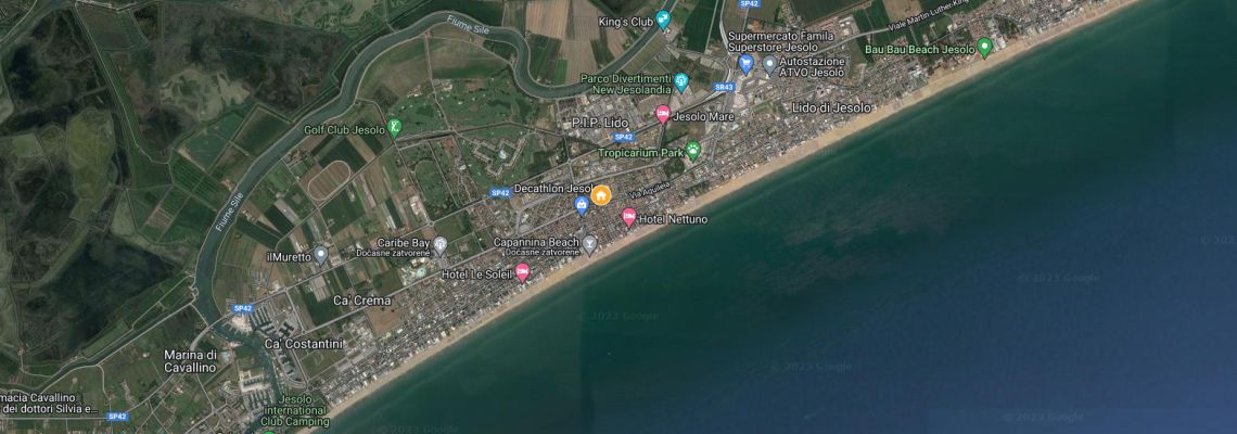 mapa Rezidencia Papaya, Lido di Jesolo