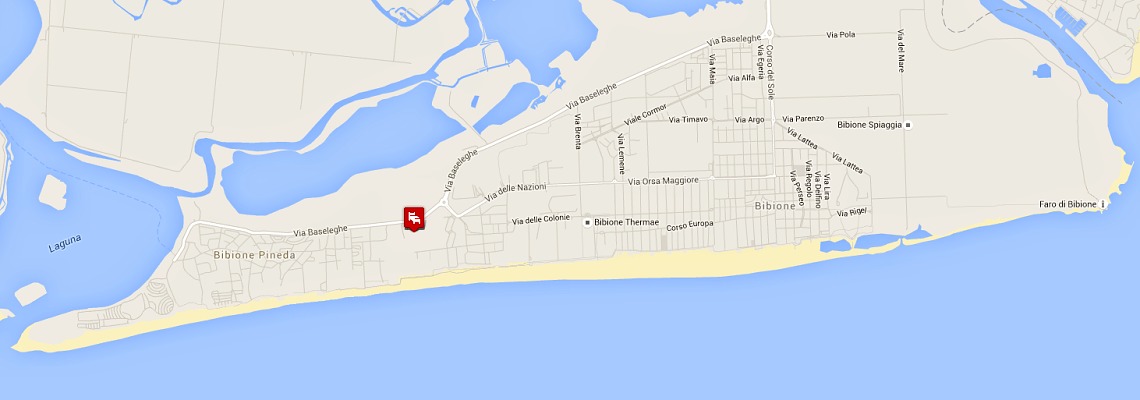 mapa Villaggio Paradiso, Bibione Spiaggia