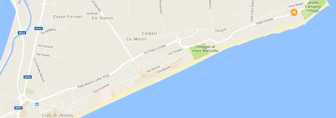 mapa Hotel Picobello, Lido di Jesolo