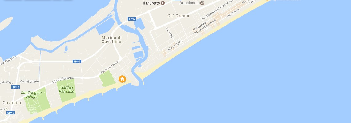 mapa Rezidencia Porto Sole, Cavallino