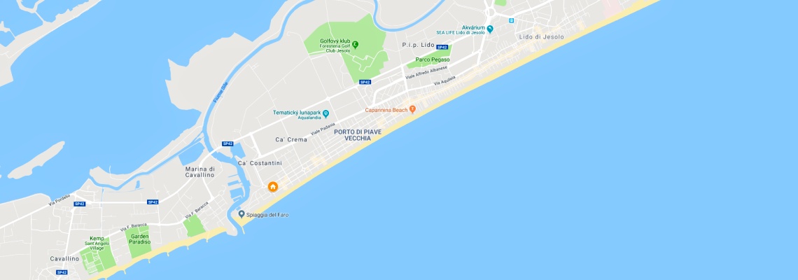 mapa Hotel President, Lido di Jesolo