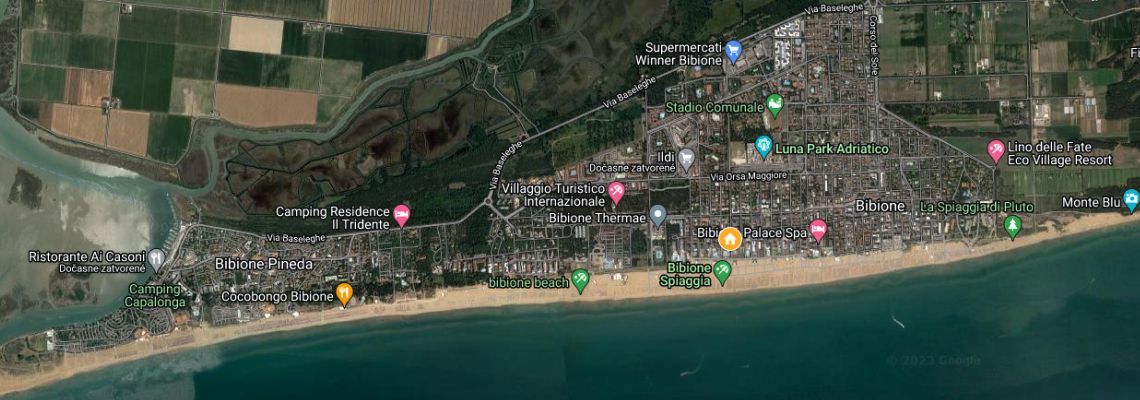 mapa Aparthotel Princess, Bibione
