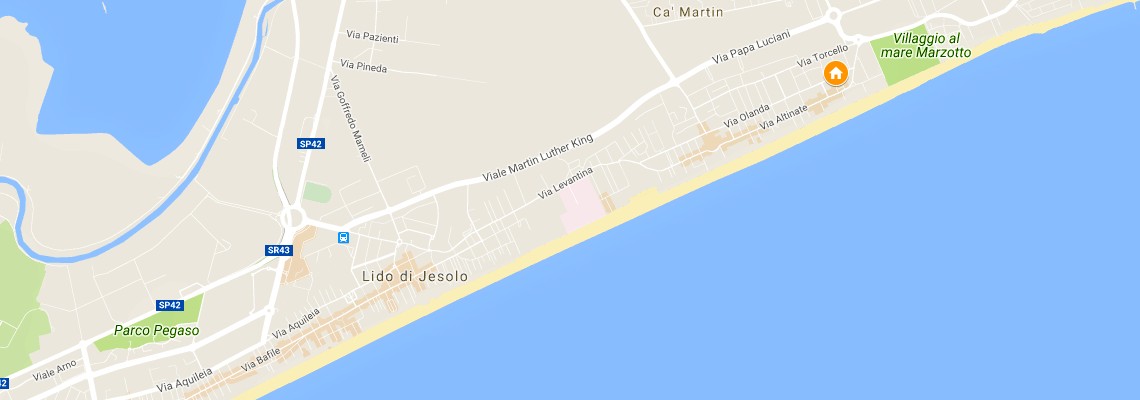 mapa Hotel Rado, Lido di Jesolo