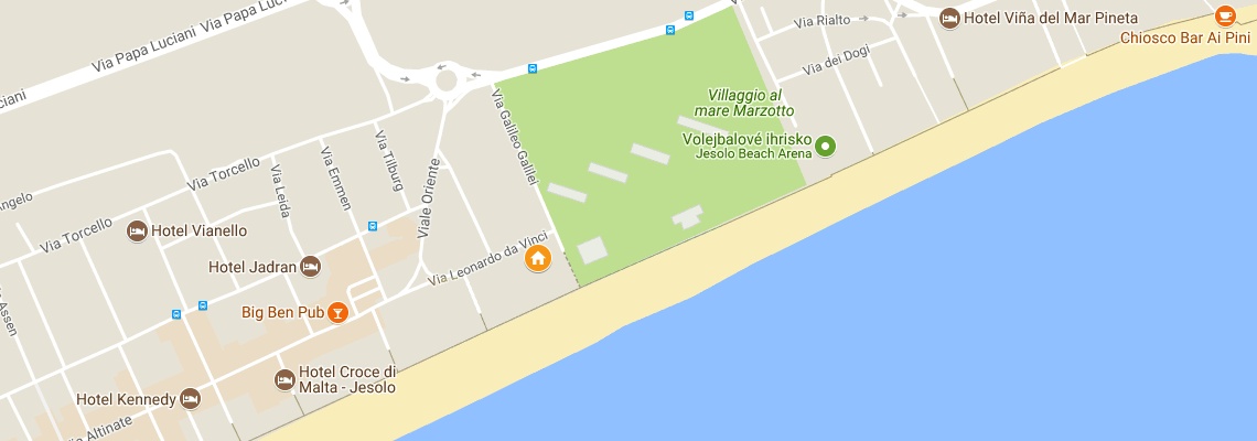 mapa Hotel Regent's, Lido di Jesolo