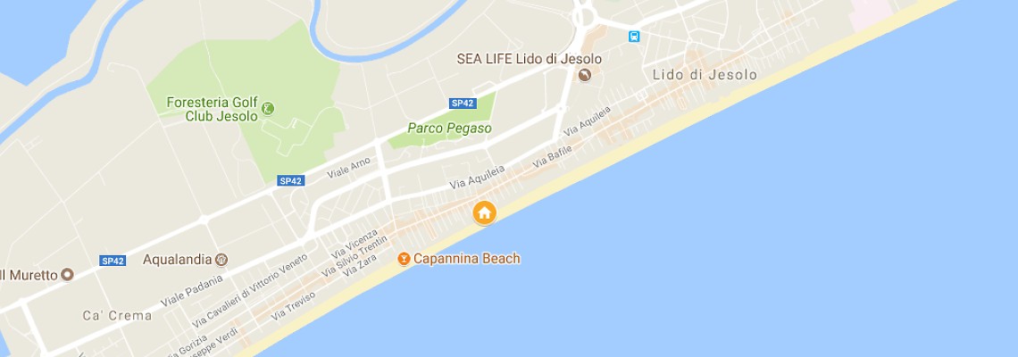 mapa Hotel Rivamare, Lido di Jesolo