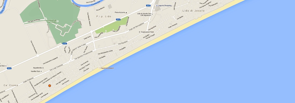 mapa Hotel Roby, Lido di Jesolo