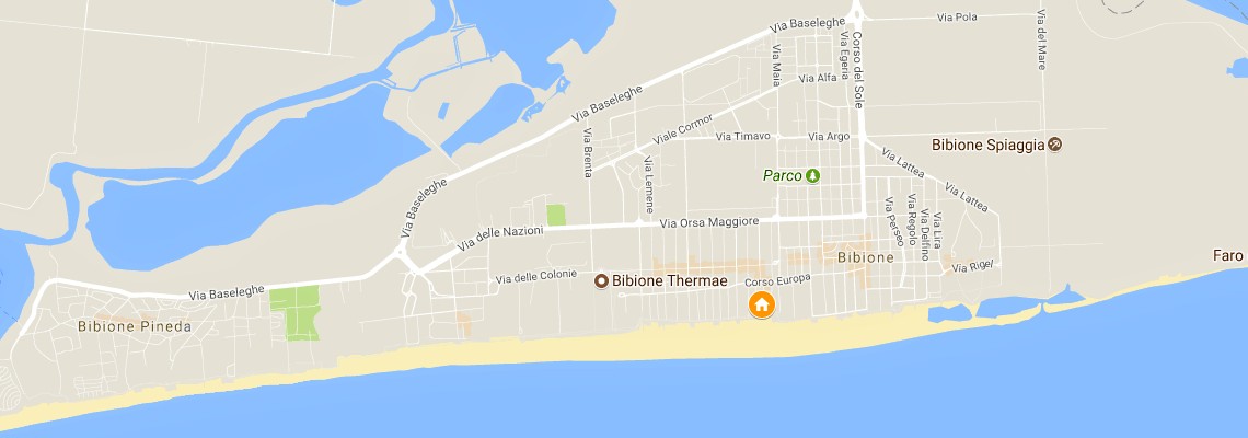 mapa Hotel Royal, Bibione