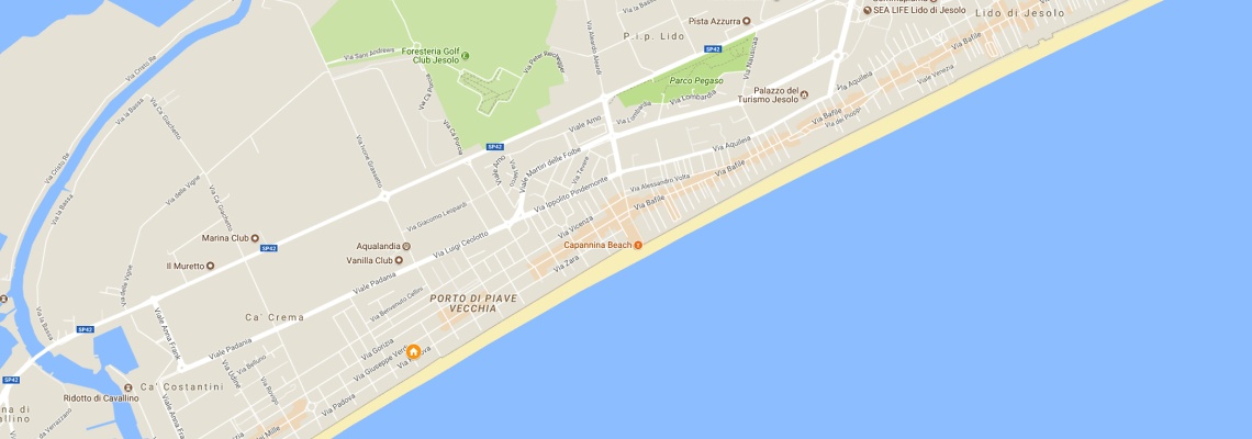 mapa Hotel Salus, Lido di Jesolo