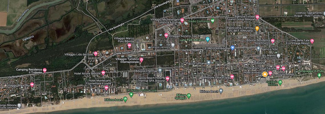 mapa Hotel Santa Lucia, Bibione