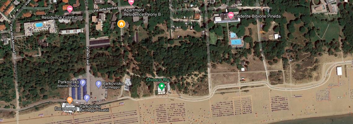 mapa Apartmny Schiera, Bibione