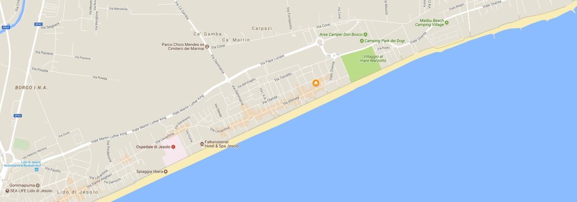 mapa Aparthotel Sheila, Lido di Jesolo