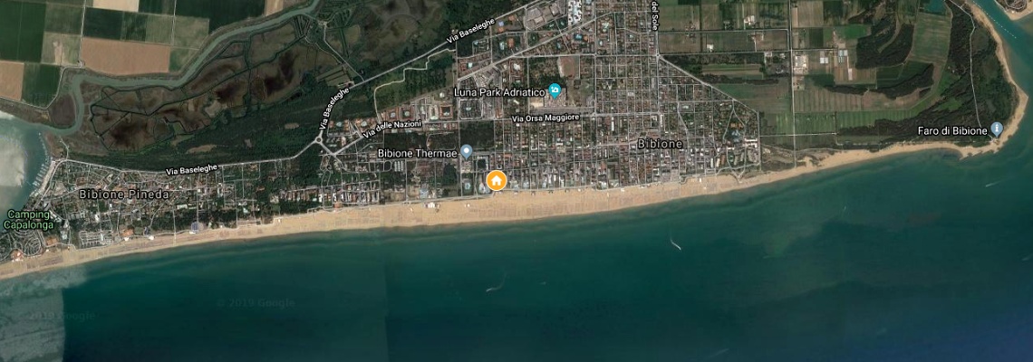 mapa Apartmny Smeralda, Bibione