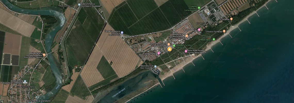 mapa Hotel Sole, Eraclea Mare