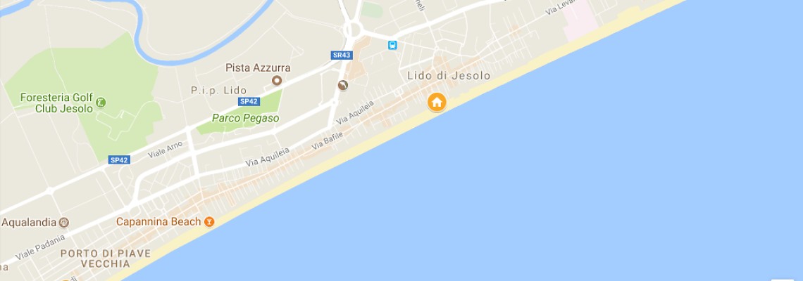 mapa Hotel Solemare, Lido di Jesolo