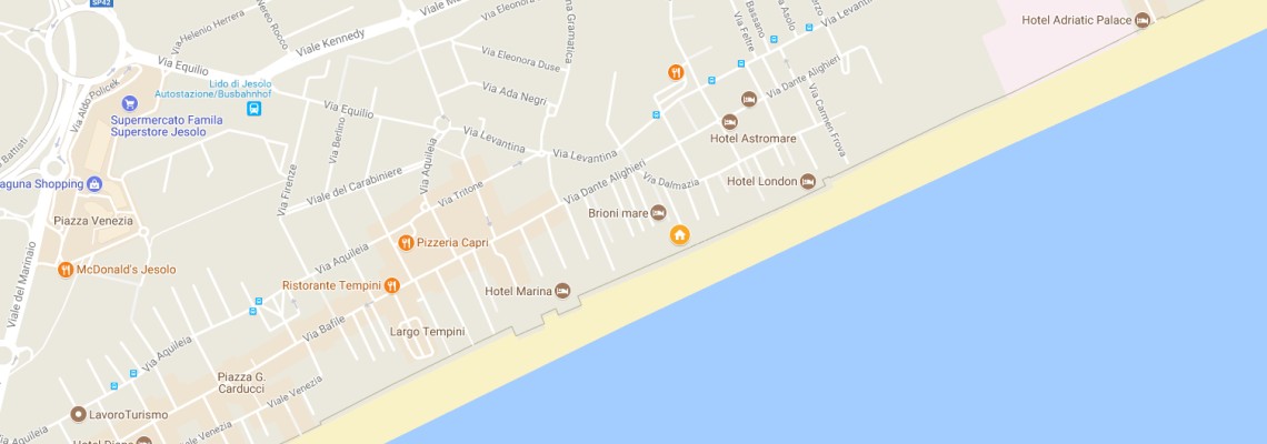 mapa Hotel Strand, Lido di Jesolo