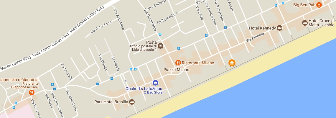 mapa Termini Beach Hotel & Suites, Lido di Jesolo