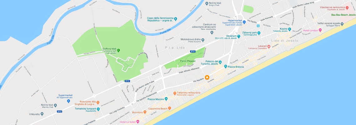 mapa Hotel Toledo, Lido di Jesolo
