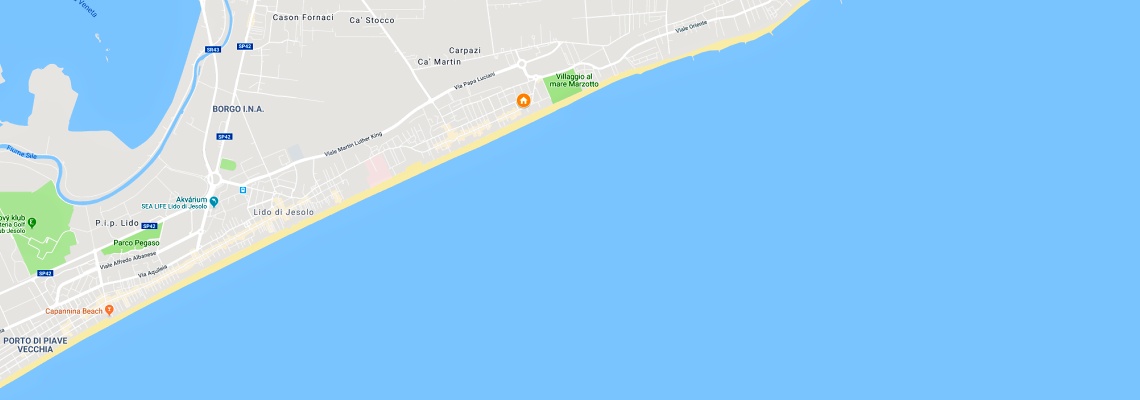 mapa Apartmny Torino, Lido di Jesolo