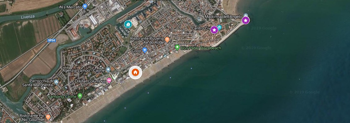 mapa Hotel Tritone, Caorle