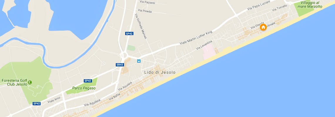 mapa Hotel Tropical, Lido di Jesolo