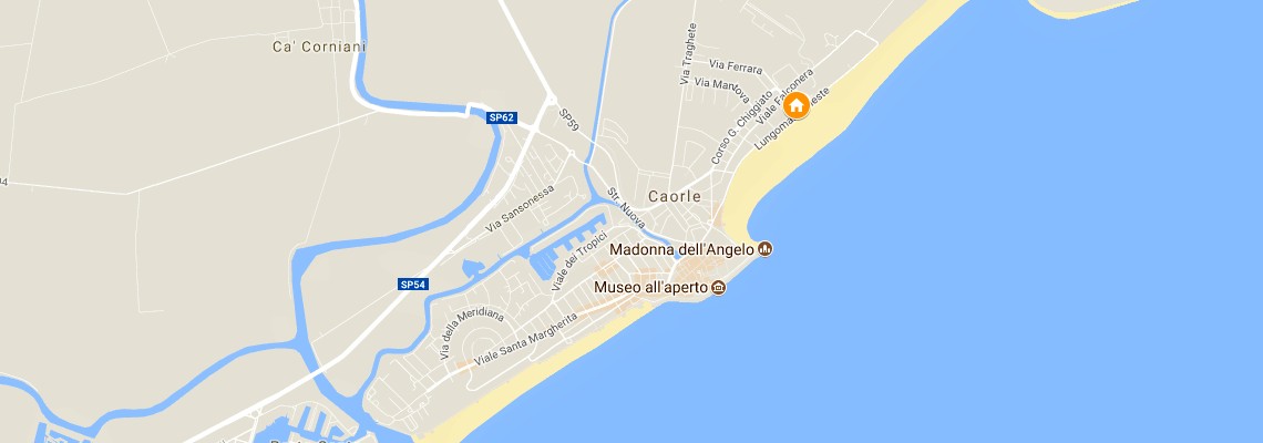 mapa Hotel Universal, Caorle