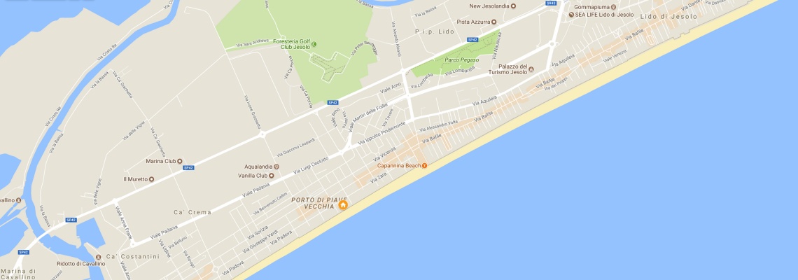 mapa Hotel Universo, Lido di Jesolo