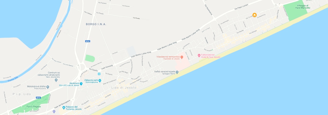 mapa Hotel Vianello, Lido di Jesolo
