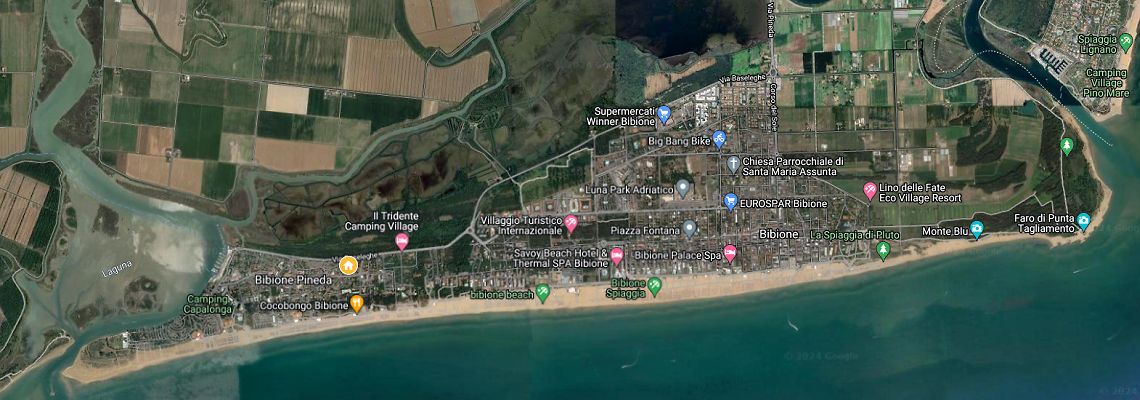 mapa Villa Erica, Bibione