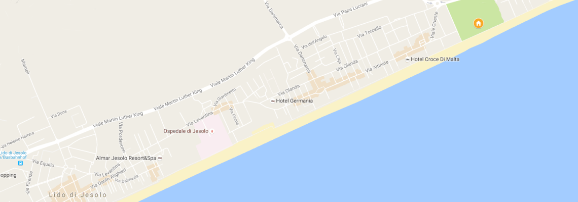 mapa Villaggio Marzotto, Lido di Jesolo