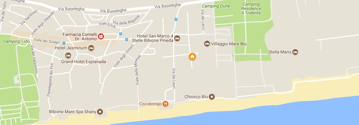 mapa Villa Lucina, Bibione