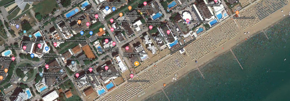 mapa Apartmny Villa Margherita, Lido di Jesolo