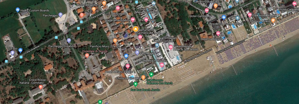 mapa Apartmny Villa Ongaro, Lido di Jesolo