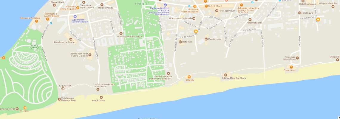 mapa Apartmny Ville Dune, Bibione