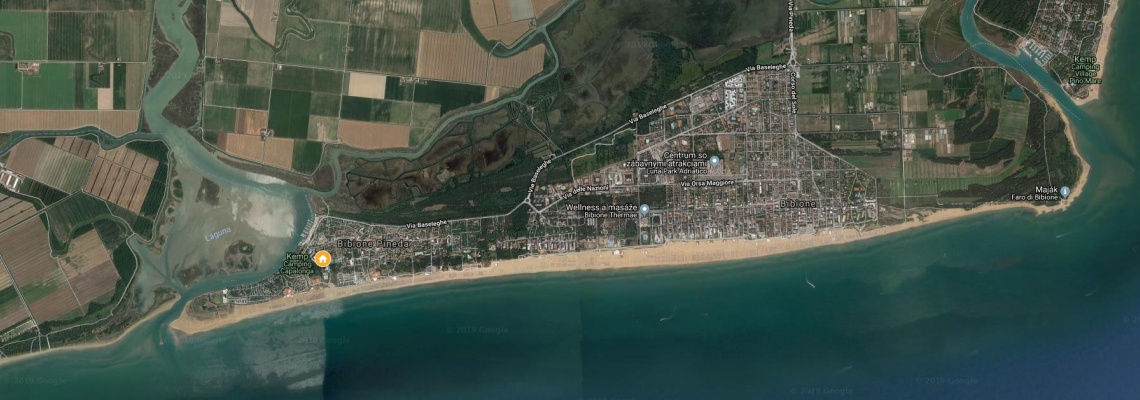mapa Ville Park Hotel, Bibione